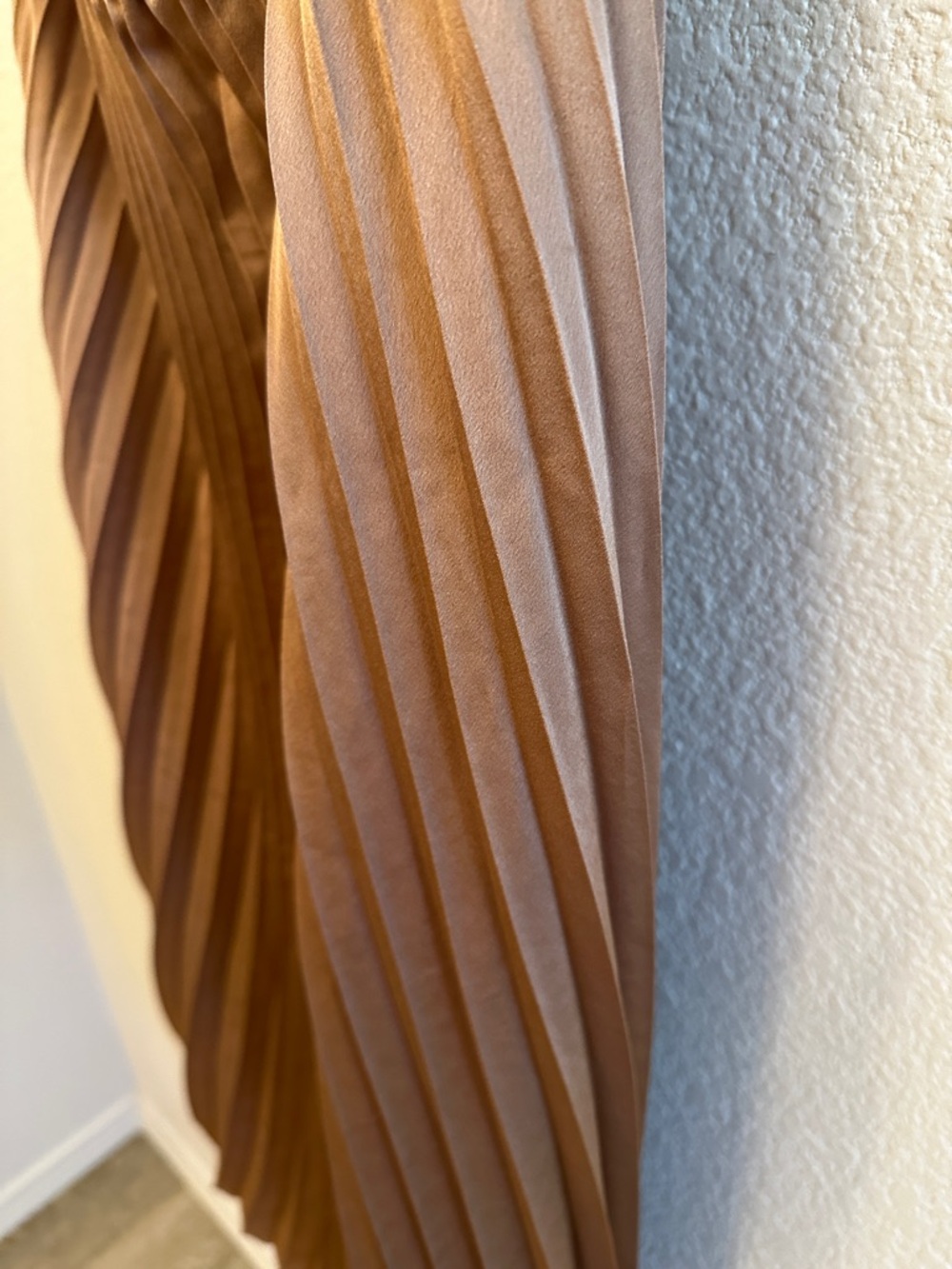 Pleated Midi Skirt in Camel Tan - Picture 8 of 8